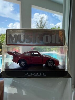Rare PORSCHE JOVAN MUSK OIL for Men Cologne and Die Cast Matchbox type Model Car
